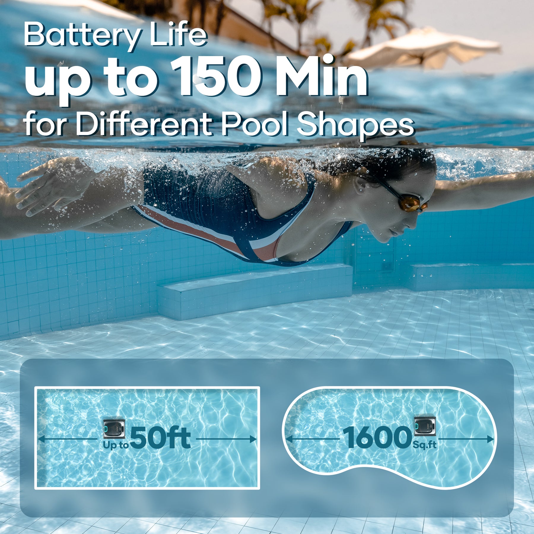 Battery Life Aiper Scuba N1 Cordless Robotic Pool Cleaner